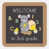 Welkom bij 3rd Grade Cartoon Mouse Stickers (Voorkant)