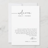 Welkom bij ADELLA Modern Wedding Weekend Kaart (Voorkant)