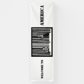 Welkom bij AMERIKA Spandoek (Verticaal)