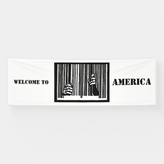 Welkom bij AMERIKA Spandoek (Horizontaal)