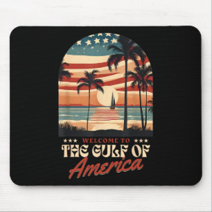 Welkom bij Amerika's Gulf Beach USA Flag G Muismat