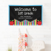 Welkom bij Apple-kleurencils van eerste graad Spandoek (Insitu)