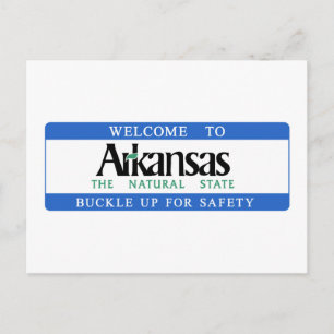 Welkom bij Arkansas - USA Road Sign Briefkaart