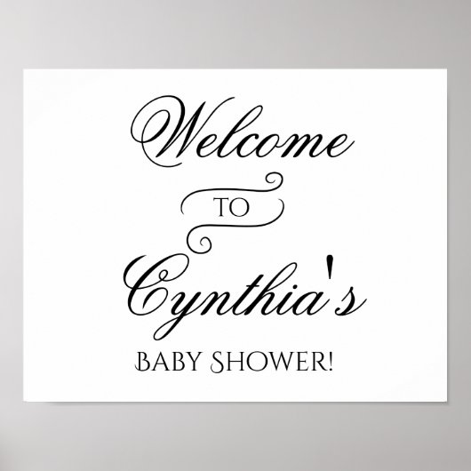 Welkom bij Baby shower Poster Sign (Voorkant)