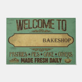 Welkom bij Bakeshop Doormat, Gepersonaliseerd Bake Deurmat (Voorkant)