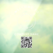 Welkom bij bedrijfsnaam Logo QR-code Raamsticker (Vel 3)