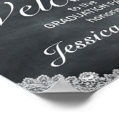 Welkom bij Blackboard & White Lace Afstuderen Poster (Hoek)