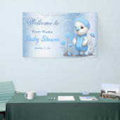 Welkom bij Blue Duck Boy Baby Shower Spandoek (Beurs)