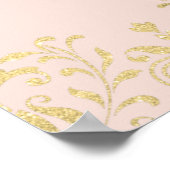 Welkom bij Blush and Gold Glamor Weddenschap Poster (Hoek)