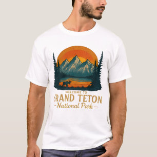 Welkom bij Borduurwerk Grand Teton National USA T-shirt