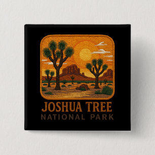 Welkom bij Borduurwerk Joshua Tree National USA Vierkante Button 5,1 Cm