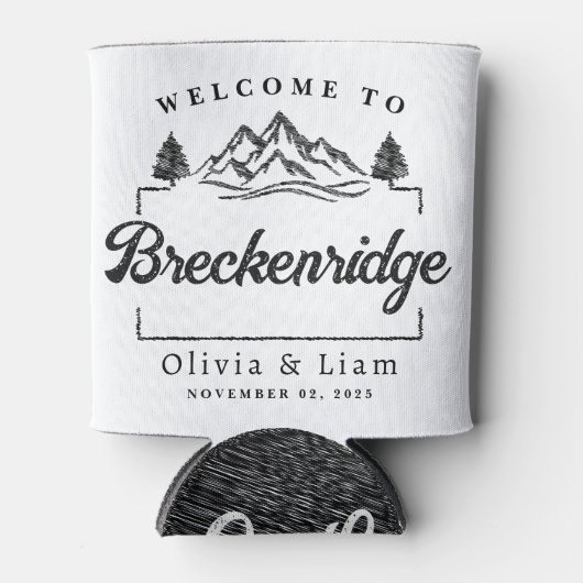 Welkom bij Breckenridge Co Wedding Minimalist Blikjeskoeler (Voorkant)