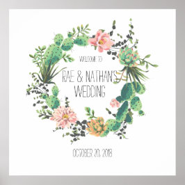 Welkom bij bruiloft poster