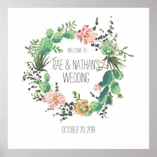 Welkom bij bruiloft poster (Voorkant)