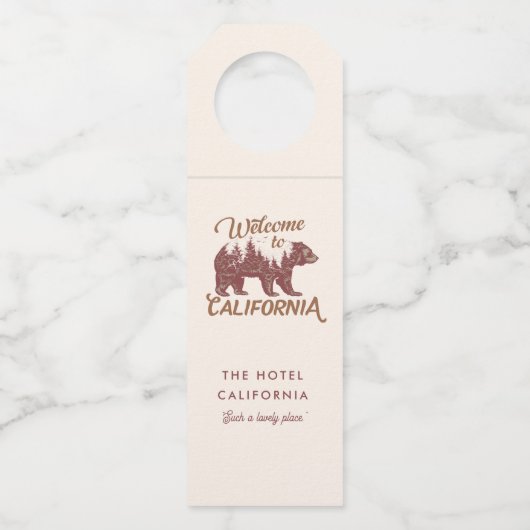 Welkom bij California Beer Forest Flessenhanger (Voorkant)