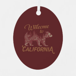 Welkom bij California Beer Forest Metalen Ornament