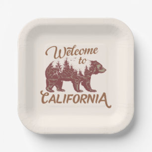 Welkom bij California Beer Papieren Bordje