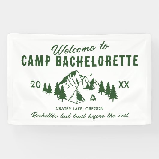 Welkom bij Camp Bachelorette Spandoek (Horizontaal)