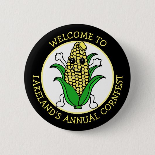 Welkom bij Cornfest Personalized Ronde Button 5,7 Cm (Voorkant)