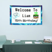 Welkom bij de 15e Happy Birthday-hit! Spandoek (Beurs)