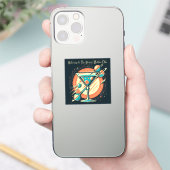 Welkom bij de Atomic Martini Club Space Age Sticker (Telefoon)