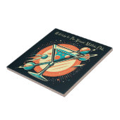 Welkom bij de Atomic Martini Club Space Age Tegeltje (Zijkant)