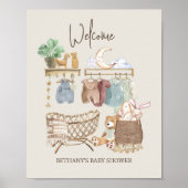 Welkom bij de Baby Shower Boho Nursery Thema Poster (Voorkant)