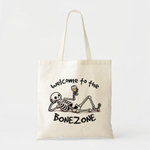 "Welkom bij de Bonezone" Skeleton Canvas tas