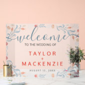 Welkom bij de bruiloft gepersonaliseerde moderne b acryl bord (Huwelijk)