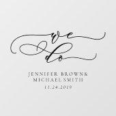 Welkom bij de bruiloft handtekening die we doen raamsticker (Vel)