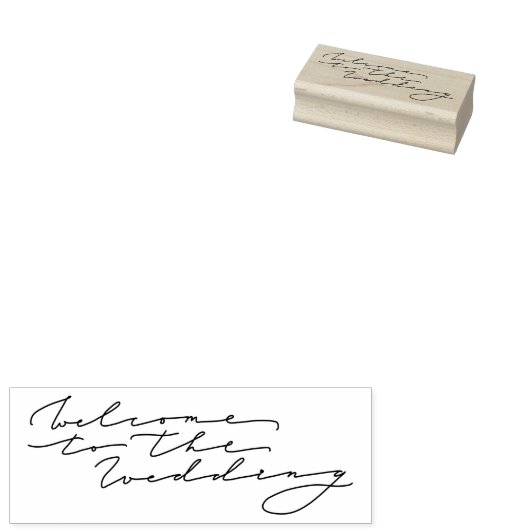 Welkom bij de bruiloft 	rubberstempel (Gestempeld)