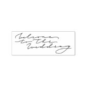Welkom bij de bruiloft 	rubberstempel (Afrduk)