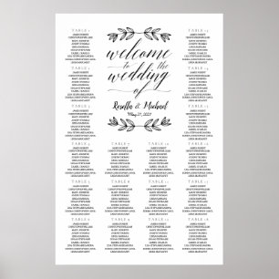 Welkom bij de bruiloft - zittingskaart poster