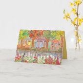 Welkom bij de buurt huizen Picket Fence Kaart (Gele Bloem)