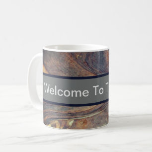 Welkom bij de Cabin Woodgrain Rustic Guest Koffiemok