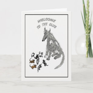"Welkom bij de club", nieuwe baby, grappig Kaart