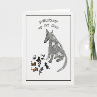 "Welkom bij de club", nieuwe baby, grappig Kaart