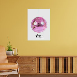 Welkom bij de disco poster