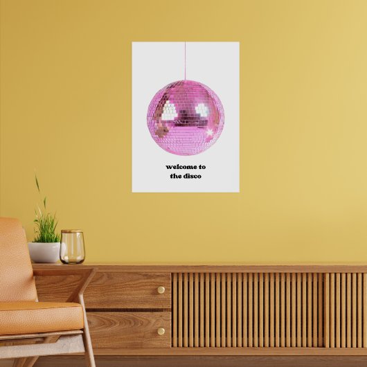 Welkom bij de disco poster (Woonkamer 2)