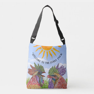 Welkom bij de Funny Boerderij Chickens Crossbody Tas