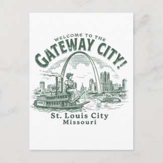 Welkom bij de Gateway City St. Louis City Missouri Briefkaart