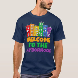 Welkom bij de Gayborhood Funny LGB Pride Rainbow T-shirt