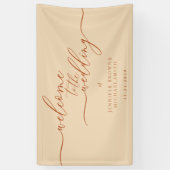 Welkom bij de ingang van de trouwpartij spandoek (Verticaal)