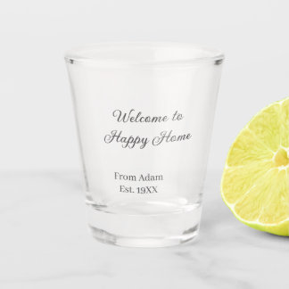 Welkom bij de inhuldiging van het huis van het onr shot glas