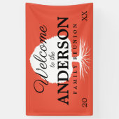 Welkom bij de logo aangepaste  van de familiereüni spandoek (Verticaal)