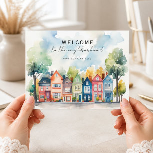 Welkom bij de Neighborhood Blue Green Townhouses Briefkaart
