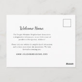 Welkom bij de nieuwe buurtbewoner briefkaart (Achterkant)