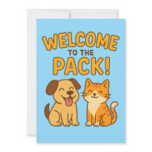 Welkom bij de Pack – Schattige Dog & Cat Wenskaart