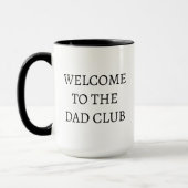 Welkom bij de Pap Club Modern Black en White Mok (Links)