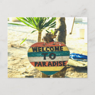 Welkom bij de Paradijs Beach Ocean Briefkaart